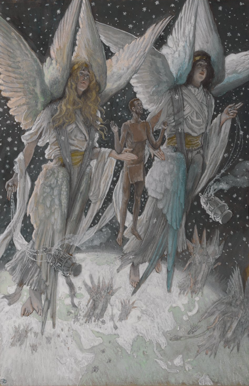 El alma del ladrón penitente en el paraíso