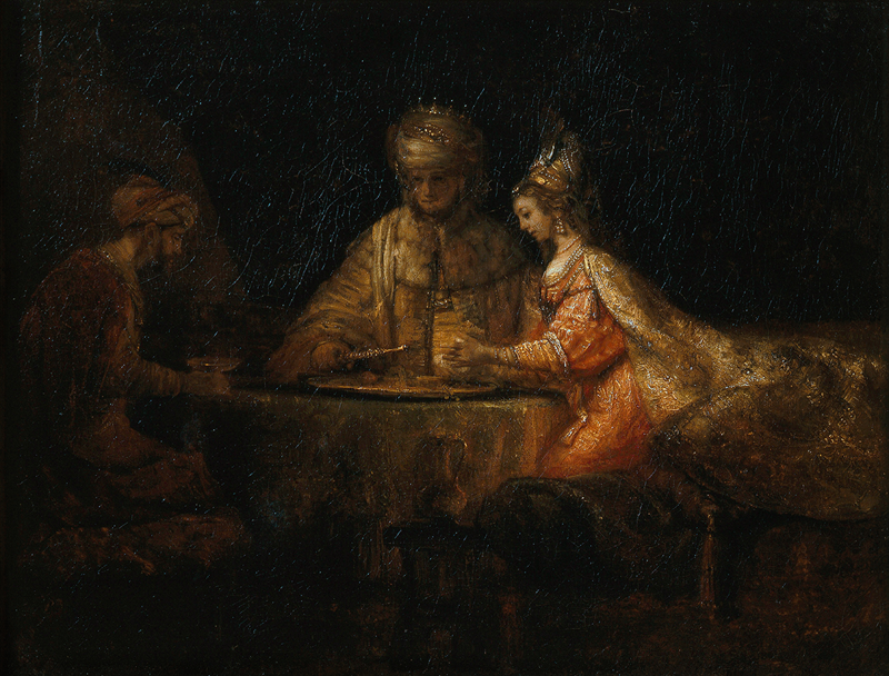 Asuero y Amán en la fiesta de Ester