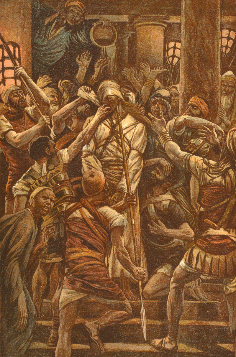 Cristo es burlado en casa de Caifás