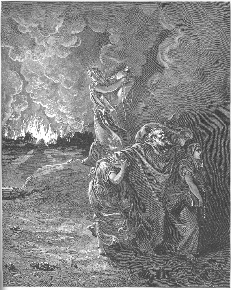 Lot huye de Sodoma y Gomorra Lot huye de Sodoma y Gomorra