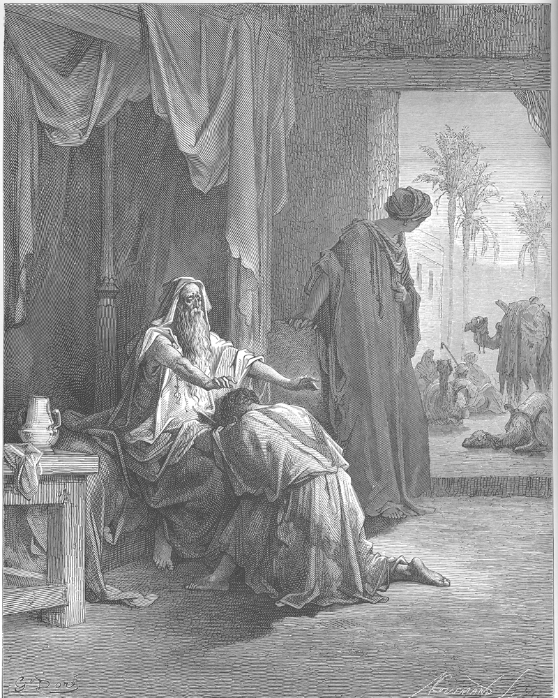 Isaac bendice a Jacob