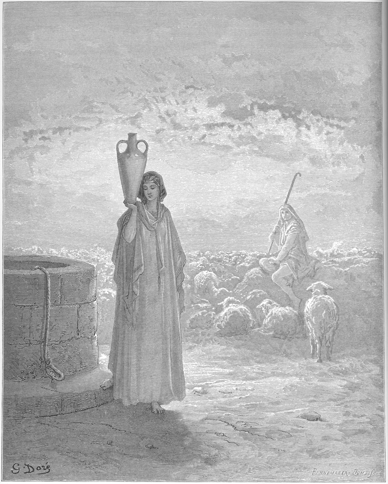 Jacob cuida a las ovejas de Labán y conoce a Raquel Jacob cuida a las ovejas de Labán y conoce a Raquel