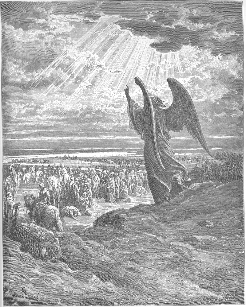 Un ángel aparece a los israelitas