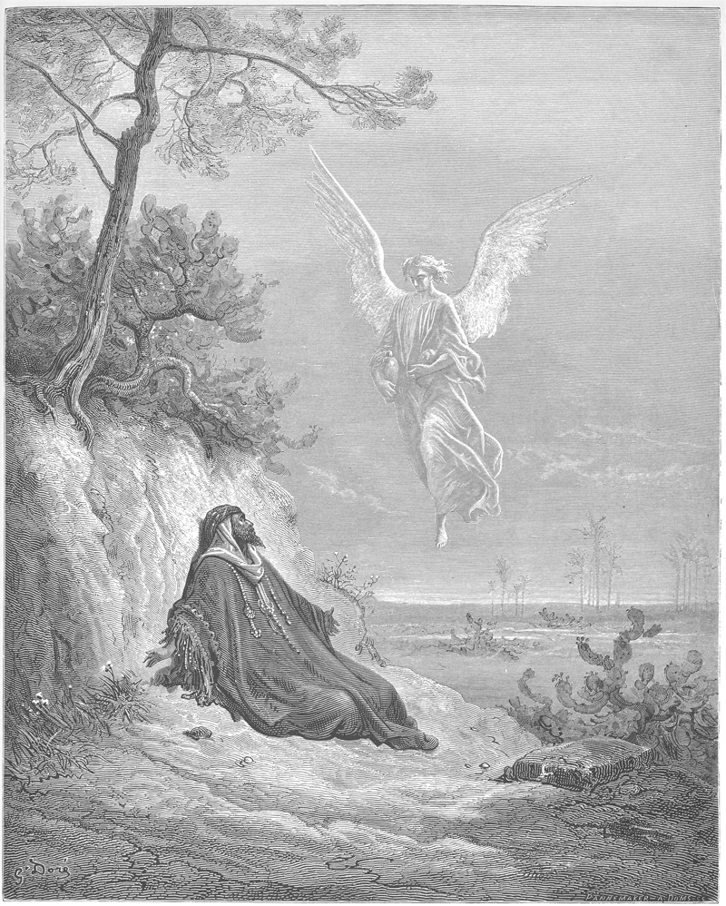 Elías es alimentado por un ángel Elías es alimentado por un ángel