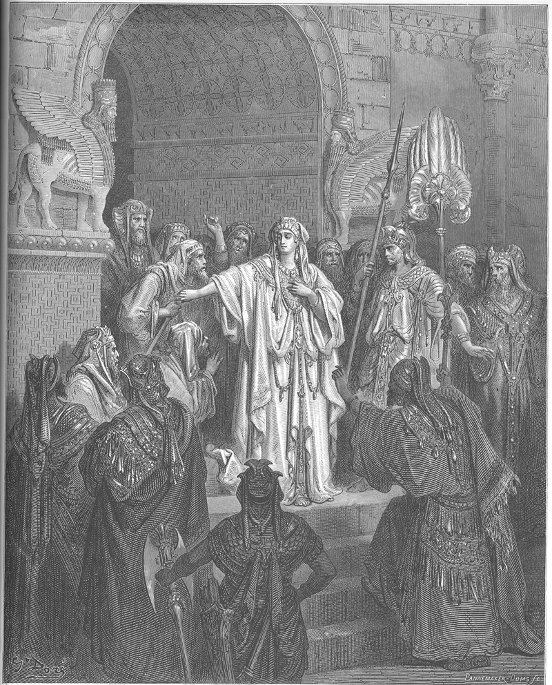 La reina Vasti se niega a obedecer el mandato de Asuero