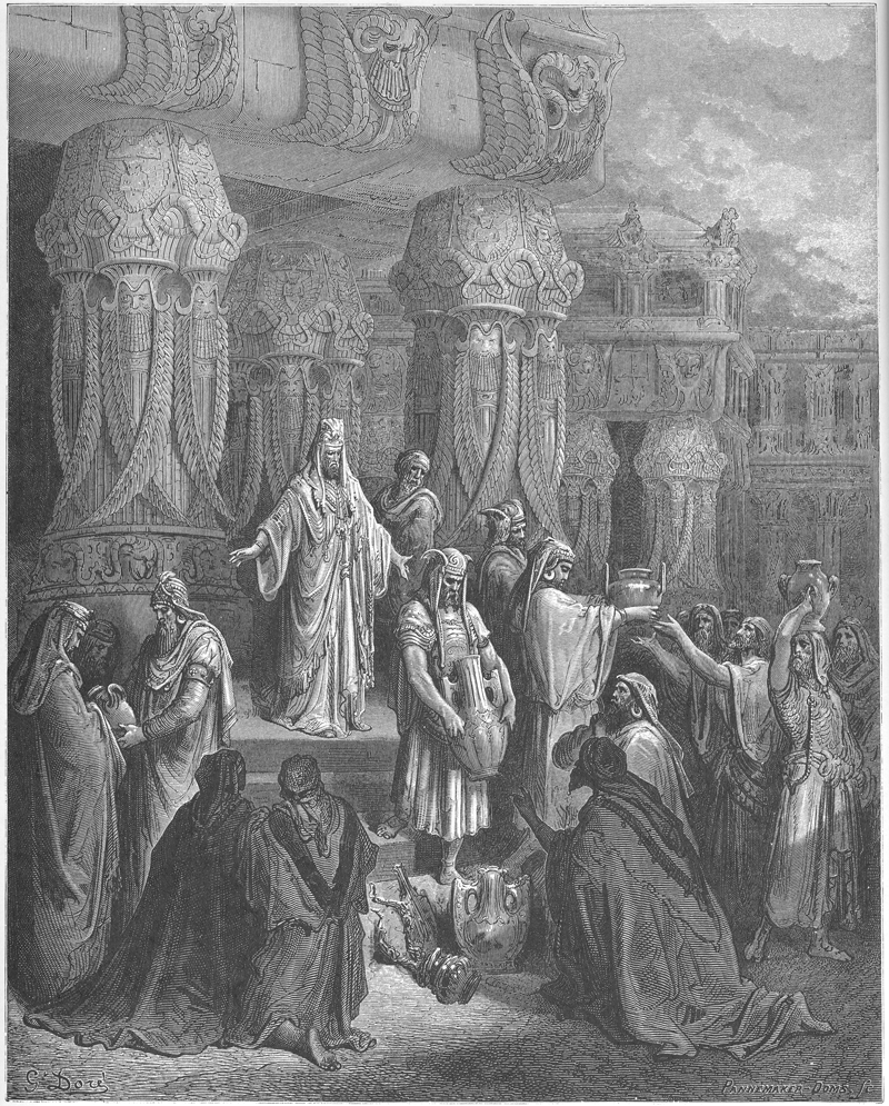 Ciro restituye los vasos del templo