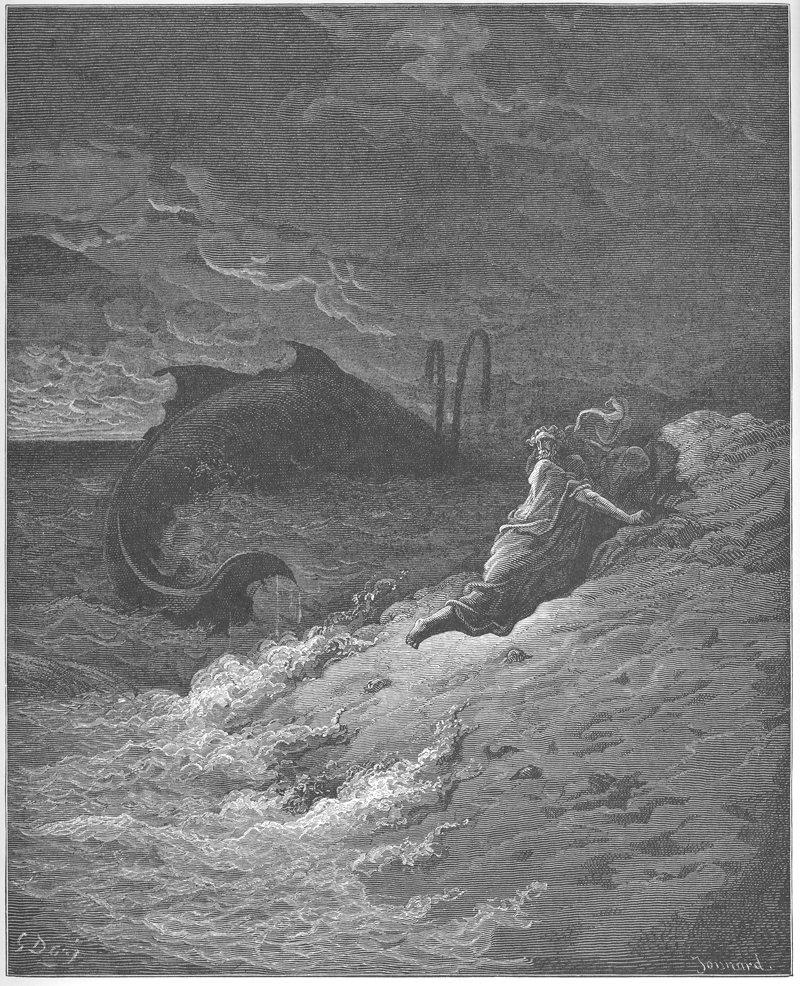 Jonás escupido por el pez