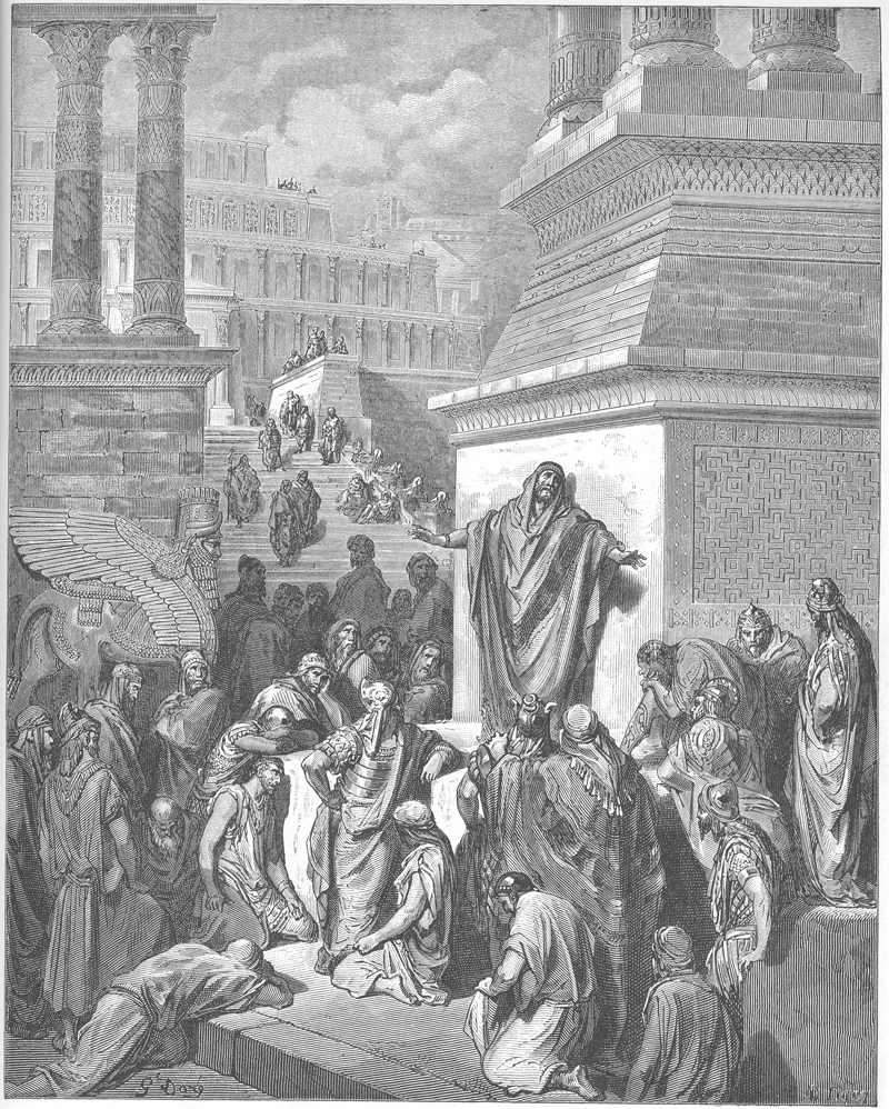 Jonás predica a los ninivitas