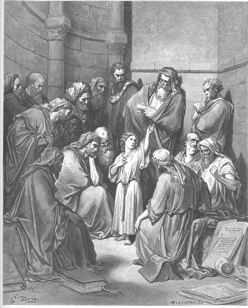 Jesús pregunta a los doctores de la ley