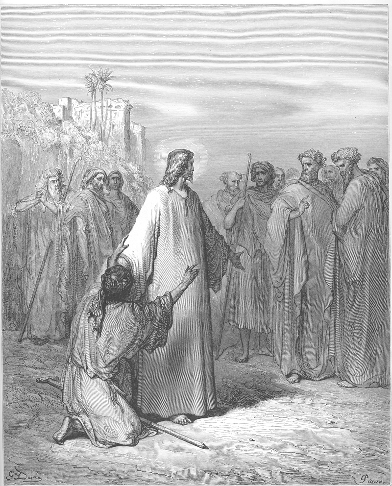 Jesús sana a un endemoniado