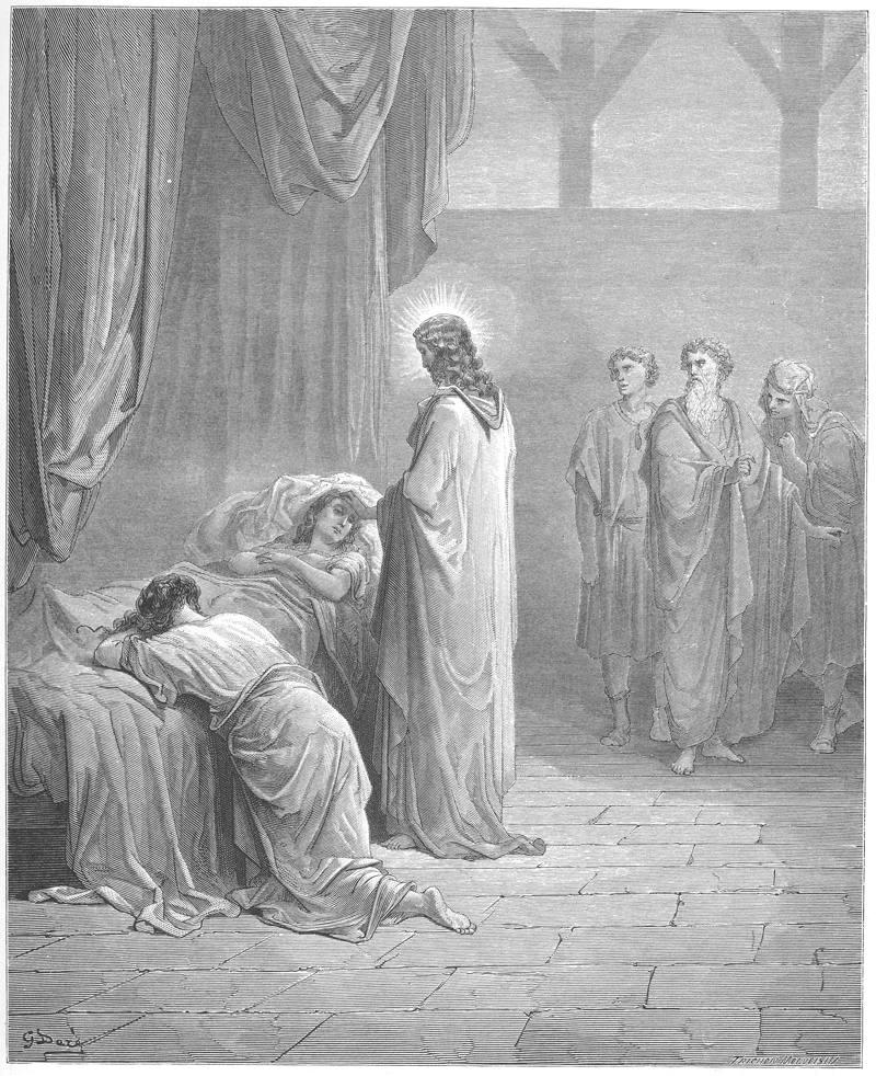 Jesús levanta a la hija de Jairo