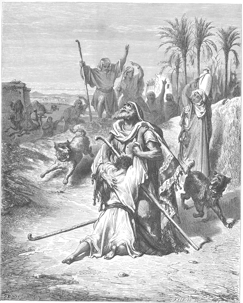 El hijo pródigo en los brazos de su padre