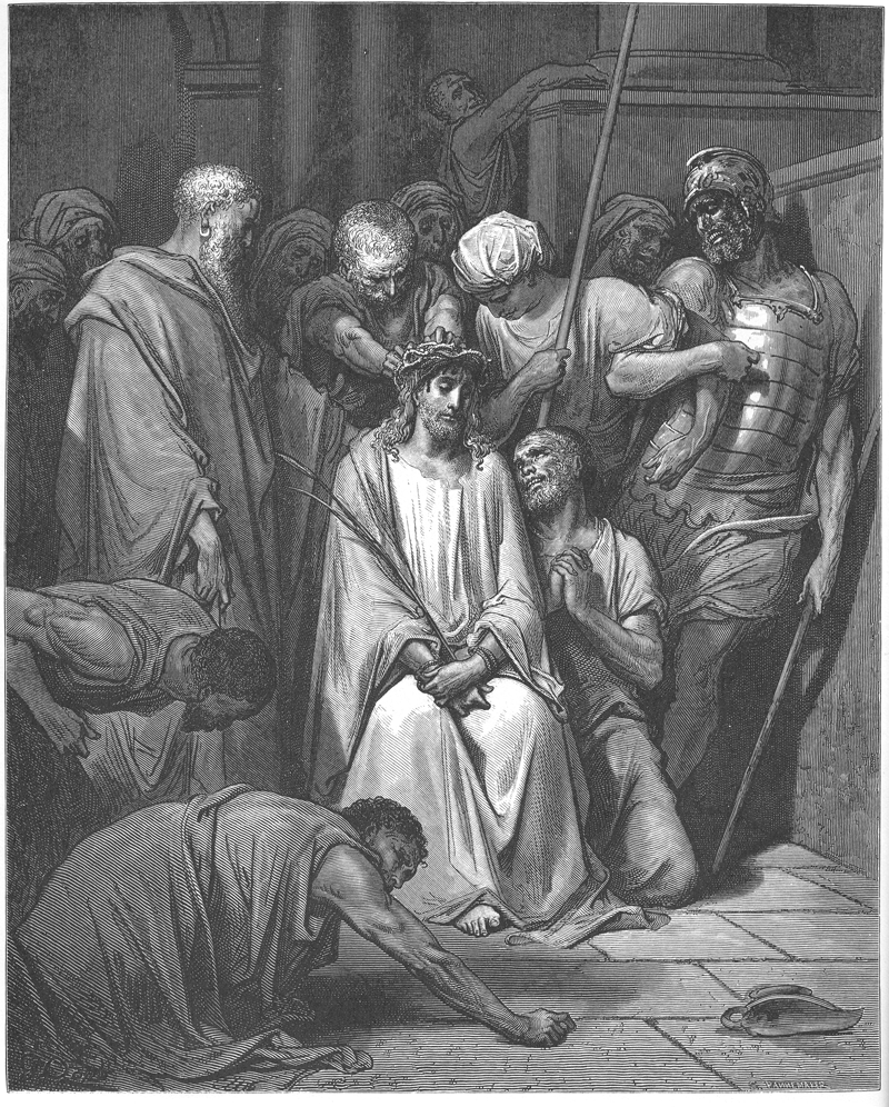 Jesús es coronado con espinas