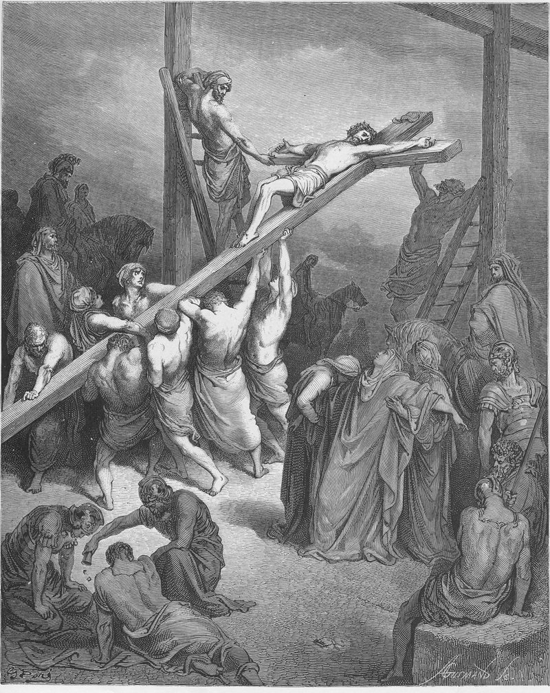 La cruz es levantada