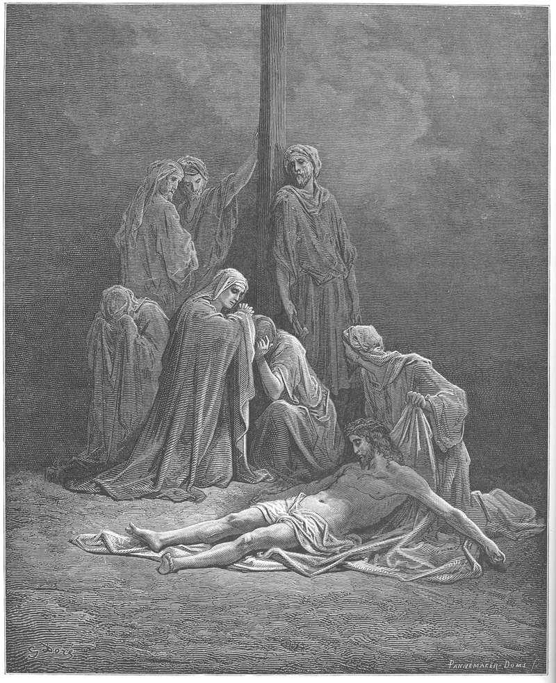 Los discípulos lloran a Jesús