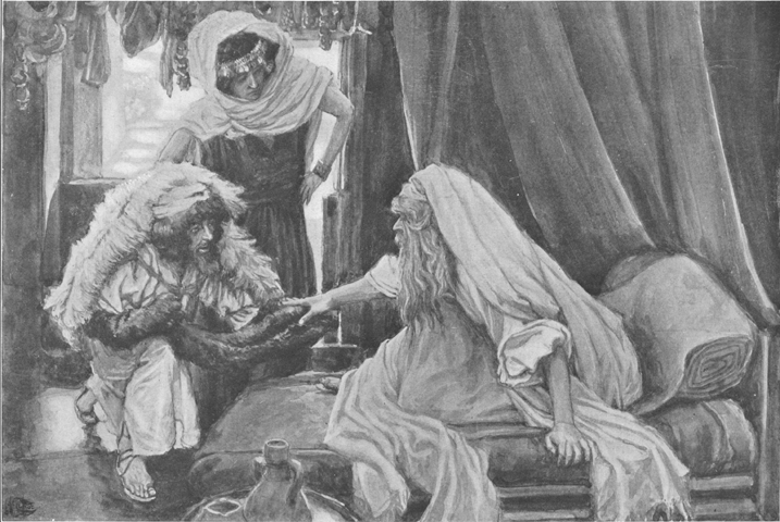 Jacob engaña a Isaac