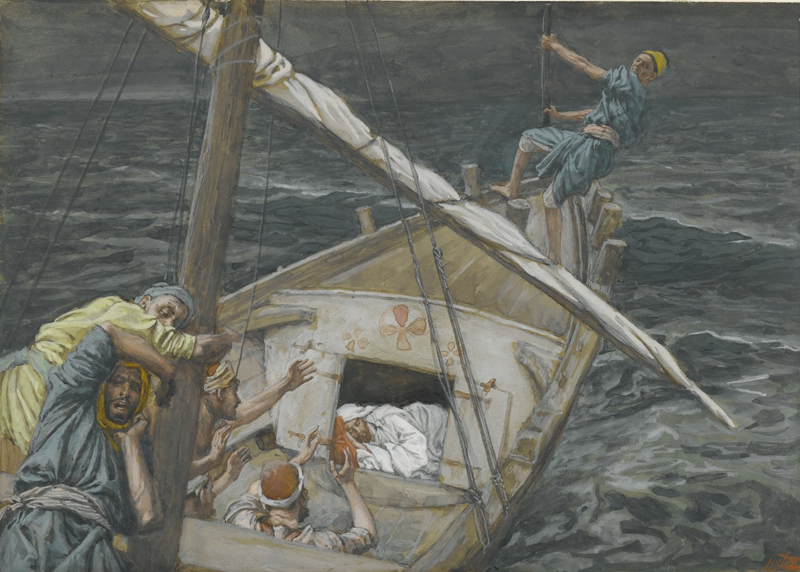 Jesús durmiendo en la tempestad