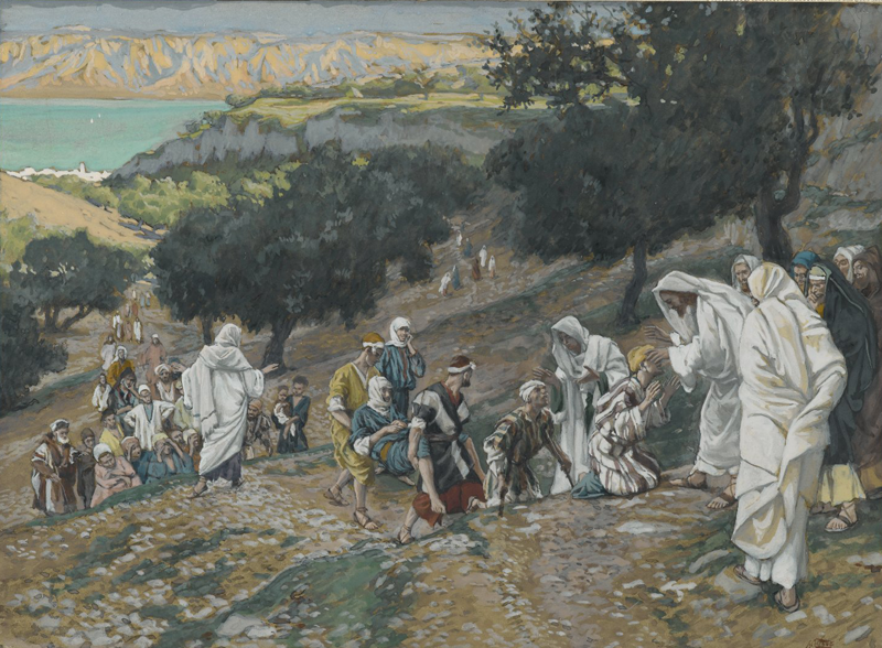 Jesús sana a ciegos y lisiados en el monte Jesús sana a ciegos y lisiados en el monte