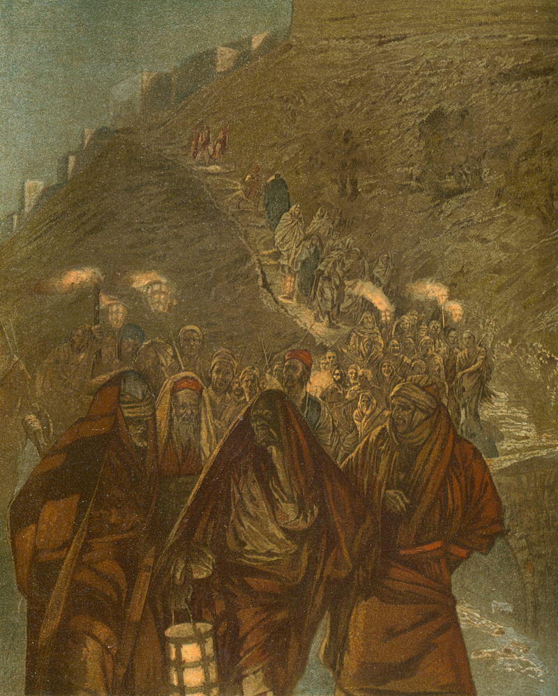 Judas y una multitud