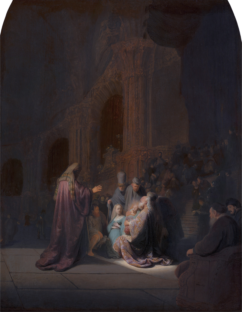 Simeón recibe a Jesús en el templo