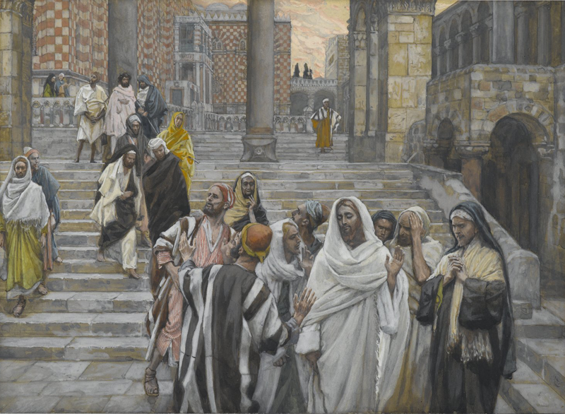 Los discípulos admiran el templo