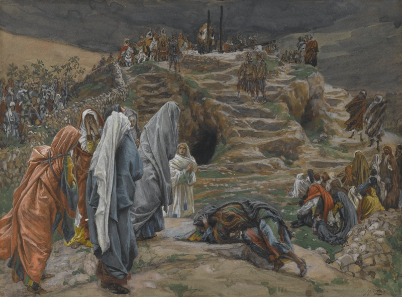 Las mujeres miran de lejos