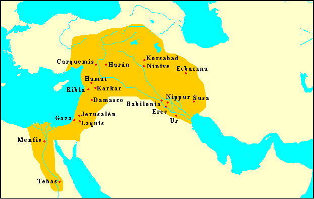 El Imperio Asirio en su apogeo (siglo VIII a. C.)