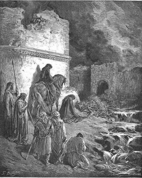 Nehemías contempla las ruinas de Jerusalén por Gustave Doré