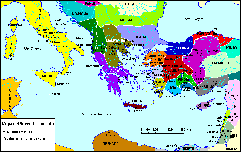 Mapa del libro de los Hechos