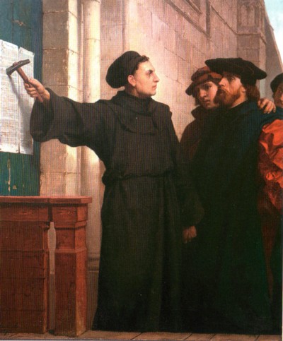 Lutero clava las 95 Tesis