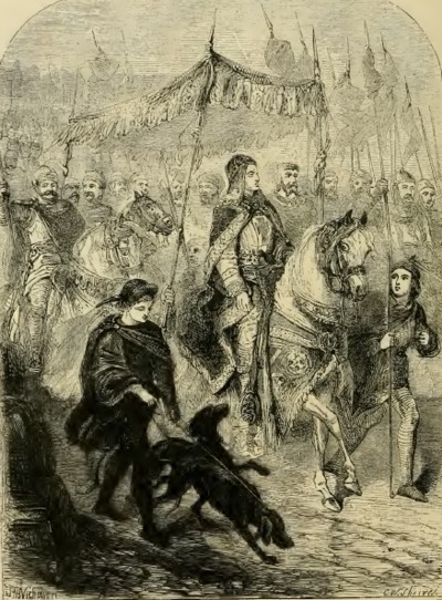 Marcha de Becket por Francia, ilustración deCassell's Illustrated History of England