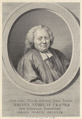 CRAMER, JOHANN ANDREAS (1723-1788)
