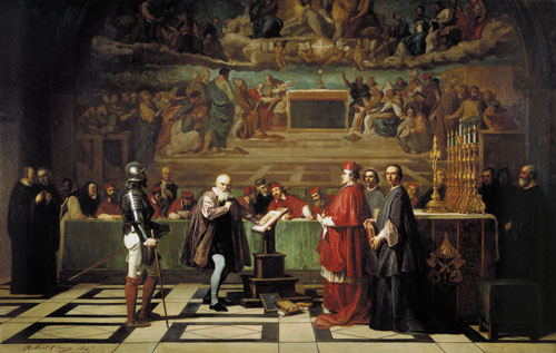 Galileo ante la Inquisición, por Joseph Nicolas Robert Fleury