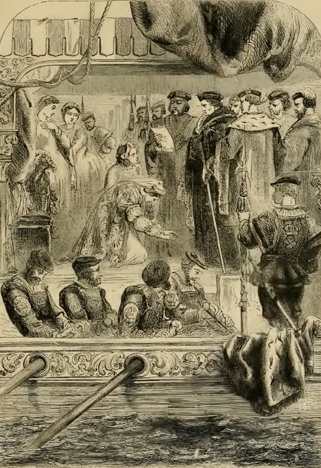 Arresto de Ana Bolenailustración de Cassell's Illustrated History of England