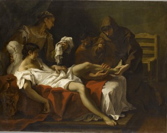 Antonio de Padua curando a un joven, por Sebastiano Ricci
