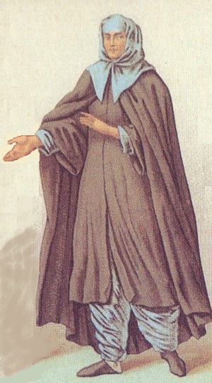 Monja armenia, en Historia del vestido por Albert Racinet