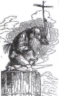 San Simeón Estilita, de William Hone. The Everyday Book, 1826