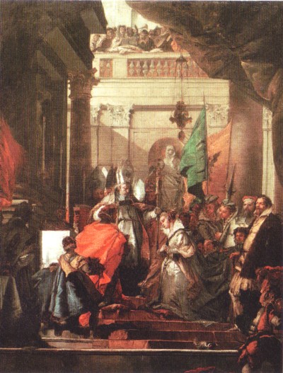 Casamiento de Federico Barbarroja con Beatriz de Borgoñapor Giovanni Baptista Tiepolo