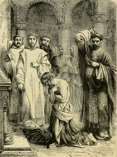 Penitencia de Enrique II, ilustración deCassell's Illustrated History of England