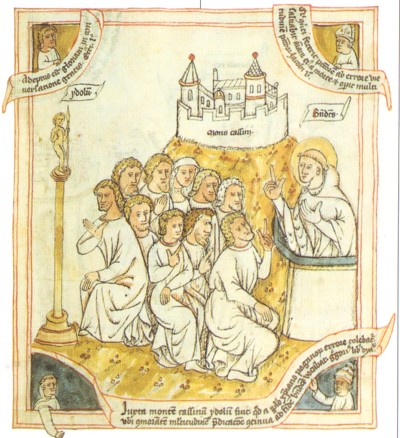 Benito de Nursia predicando