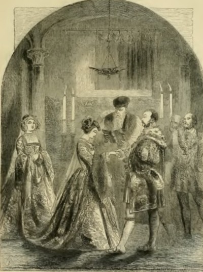 Casamiento de Ana Bolena y Enrique VIIIilustración de Cassell's Illustrated History of England