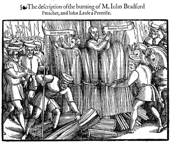 Muerte de John Bradford y John Leaf