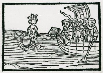 San Brendan y la sirena, escuela alemana, 1499