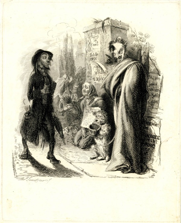 Caricatura de Richard Brothers, por Thomas LandseerTen etchings illustrative of The Devil's Walk - British Museum