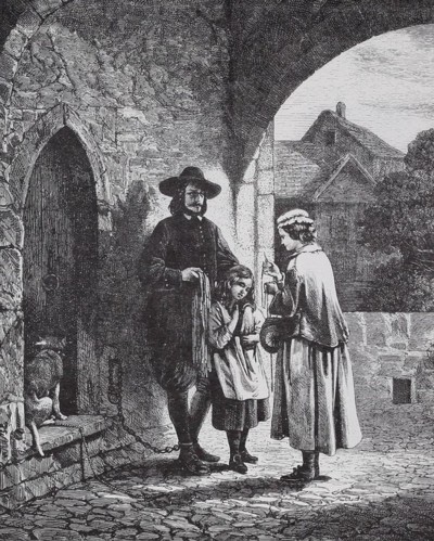 John Bunyan en la cárcel con su hijita ciega