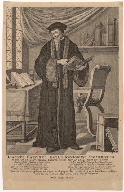 Calvino en su estudio