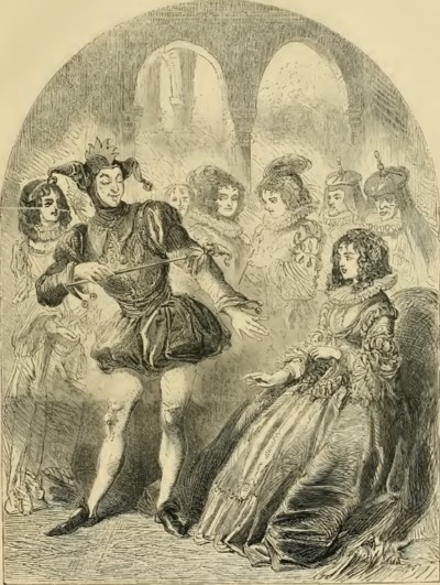 El bufón inglés y las damas españolasdurante la visita de Carlos a MadridIlustración de Cassell's Illustrated History of England