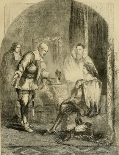 Carlos I es solicitado para ser llevado al cadalso ilustración de Cassell's Illustrated History of England