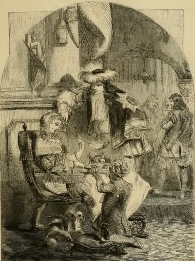 Carlos II y la duquesa de PortsmouthIlustración de Cassell's Illustrated History of England