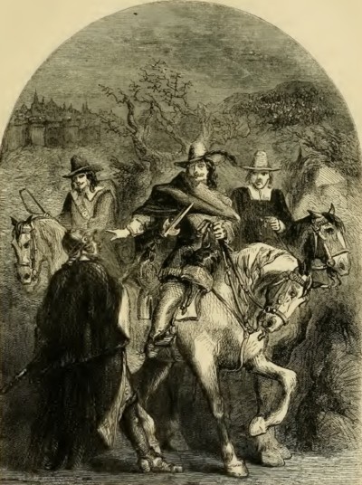 Huída de Carlos I de Oxford, ilustración deCassell's Illustrated History of England